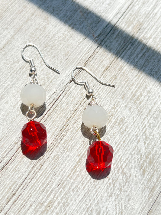 Crimson Glow Earrings