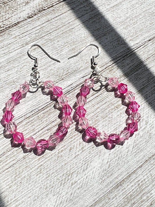 Pink Radiance Hoop Earrings