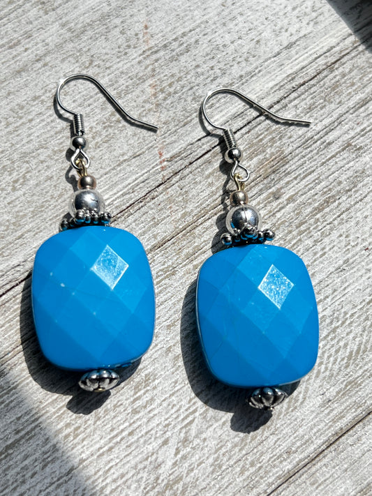 Turquoise Square Serenity Earrings