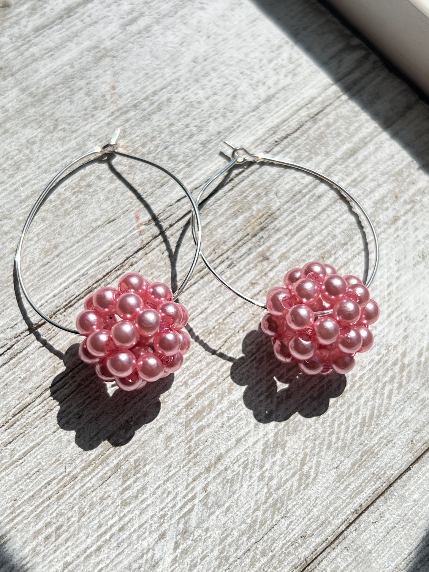 Pink Pearl Glamour Earrings