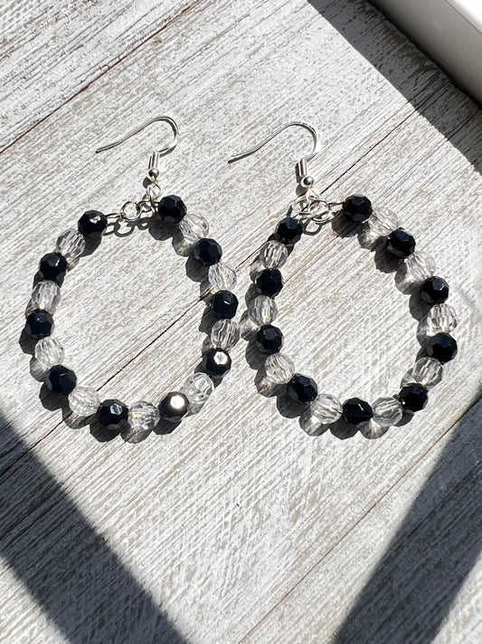 Midnight Clear Hoop Earrings