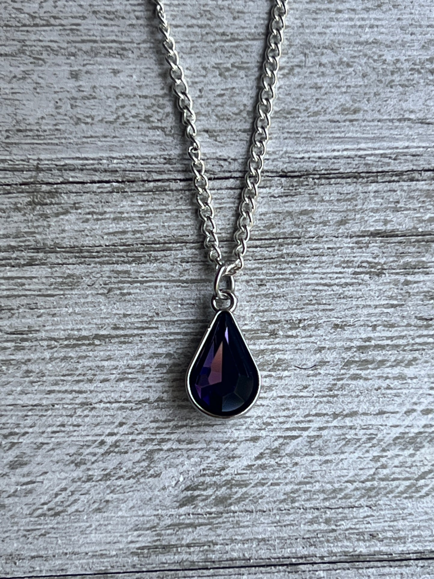 Violet Tear Necklace