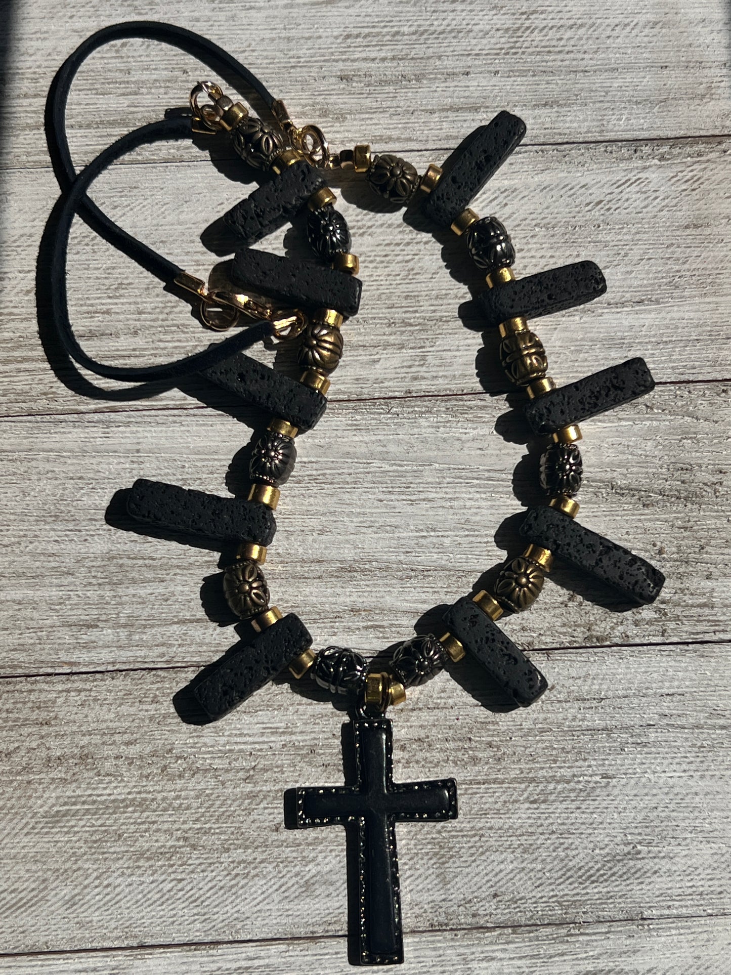 Lava Cross Elegance Necklace