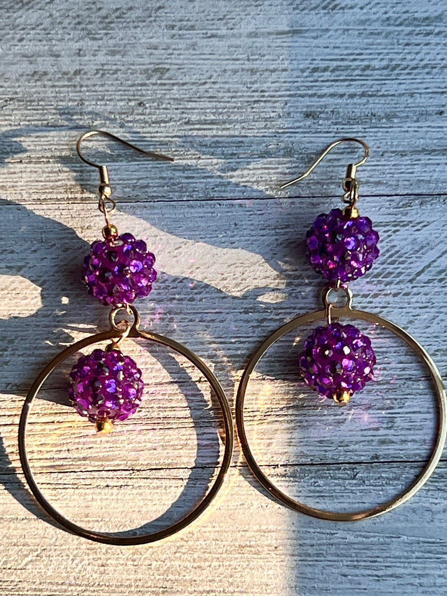 Purple Glam Earrings